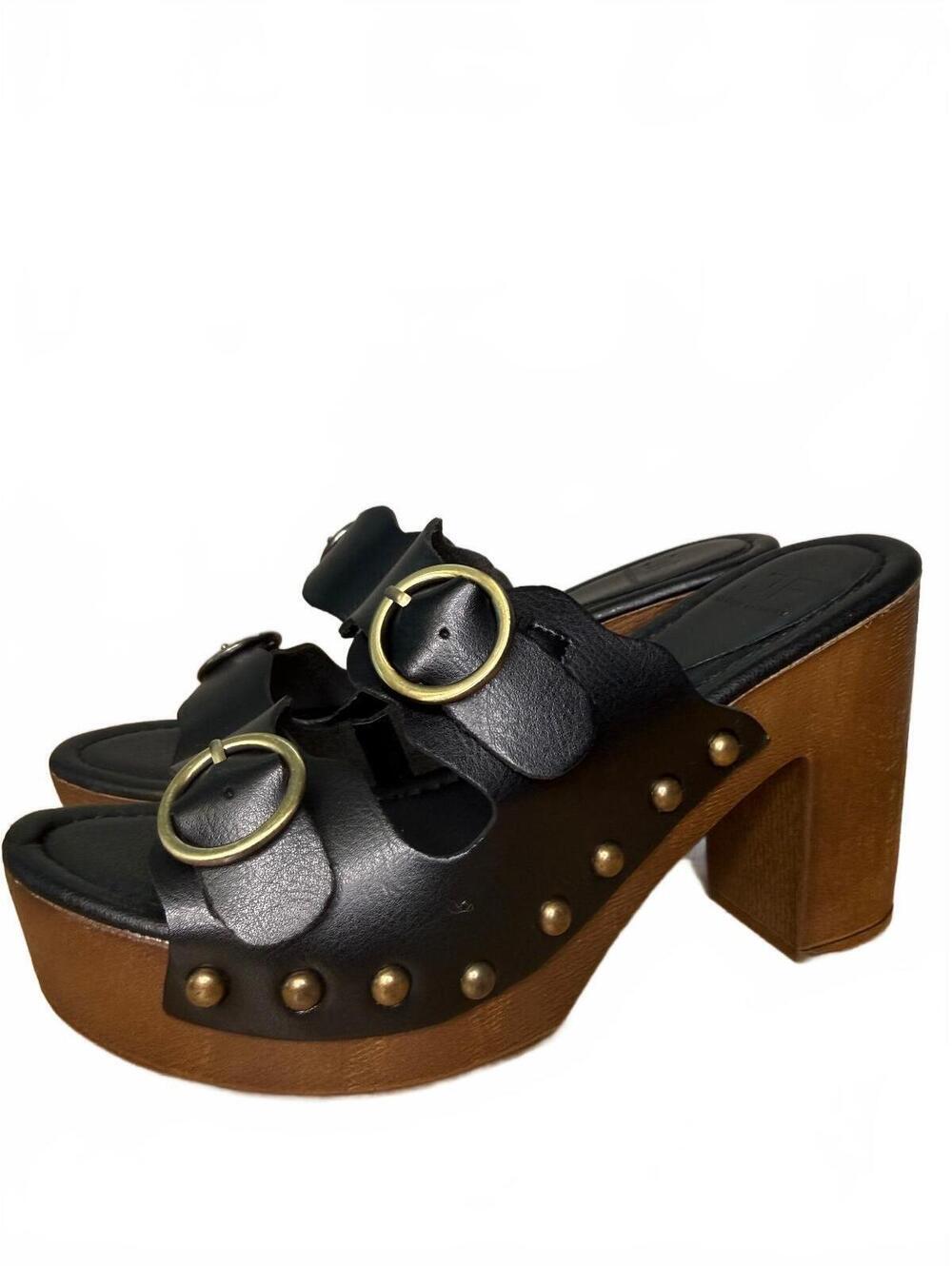 Just Fab x Ayesha Curry Billie Studded Platform Sandals Size 6.5 NWOT